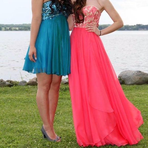 Sherri Hill Coral Dress - Picture 6 of 6